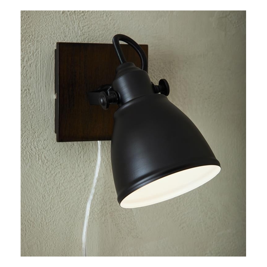 Markslöjd 108211 - Kohtvalgusti seinale NATIVE 1xE14/18W/230V must/pruun