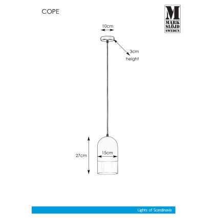 Markslöjd 108225 - Lühter COPE 1xE14/18W/230V