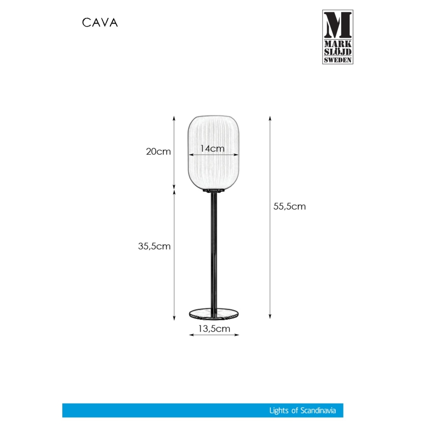 Markslöjd 108251 - Laualamp CAVA 1xE14/40W/230V kuldne