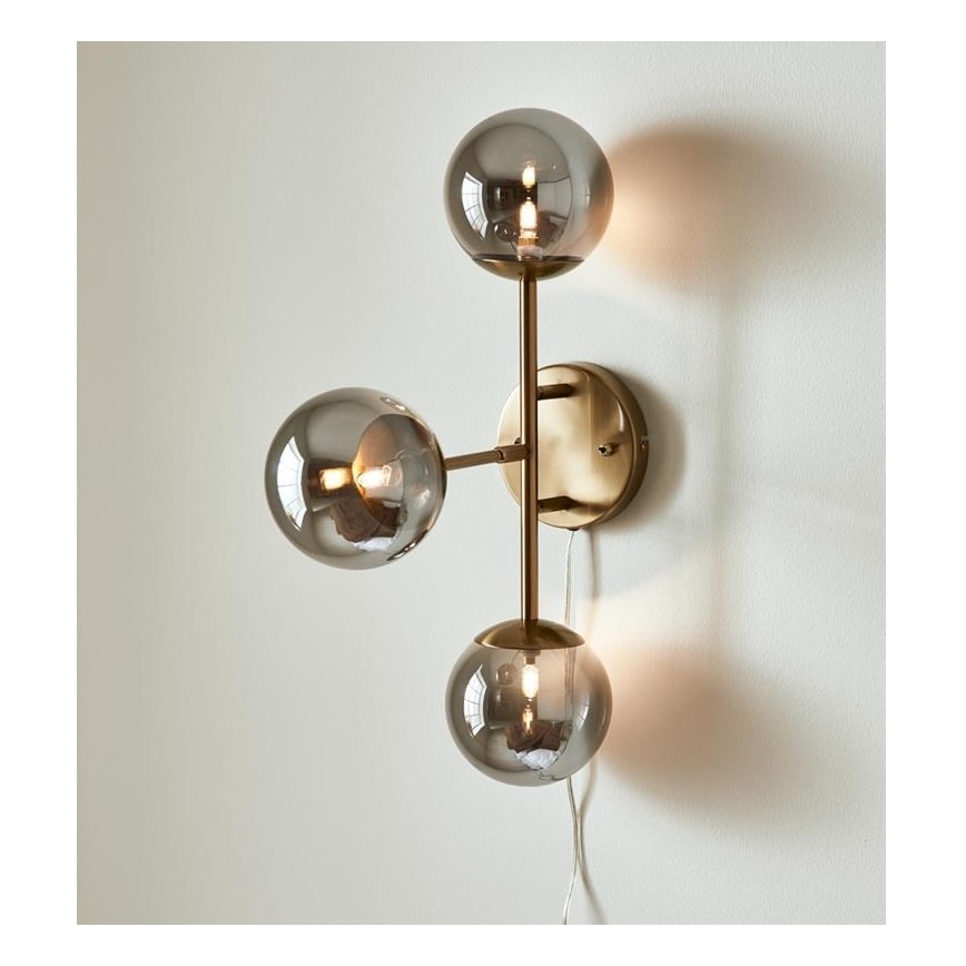Markslöjd 108253 - Seinavalgusti TRINITY 3xG9/20W/230V kuldne/hall