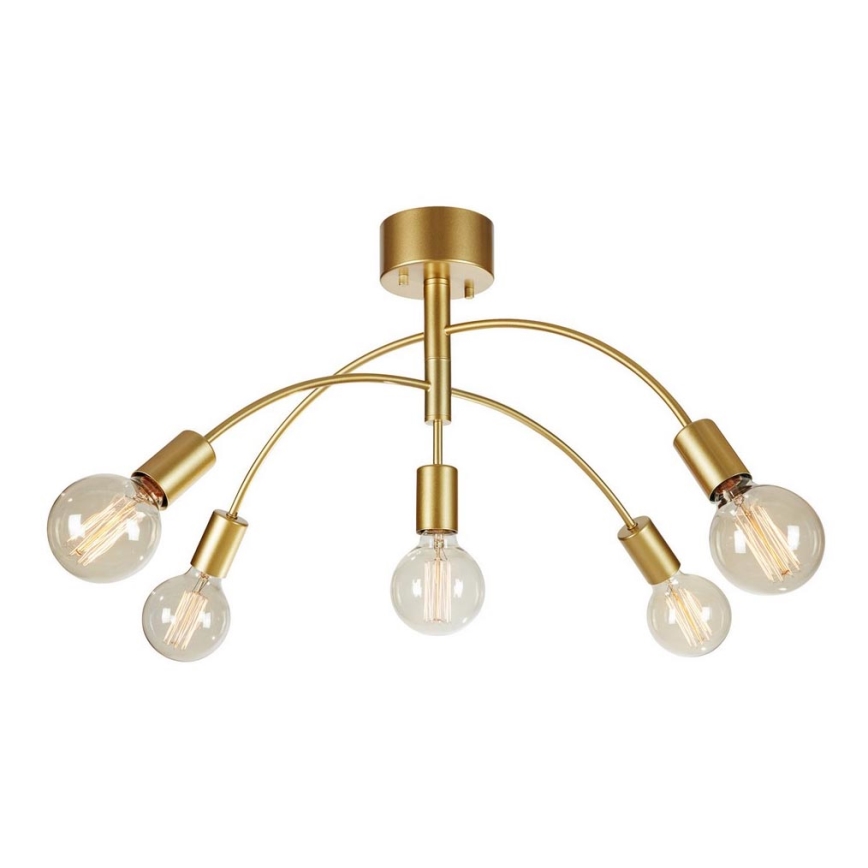 Markslöjd 108285 - Pinnale kinnitatav lühter CYGNUS 5xE27/40W/230V kuldne