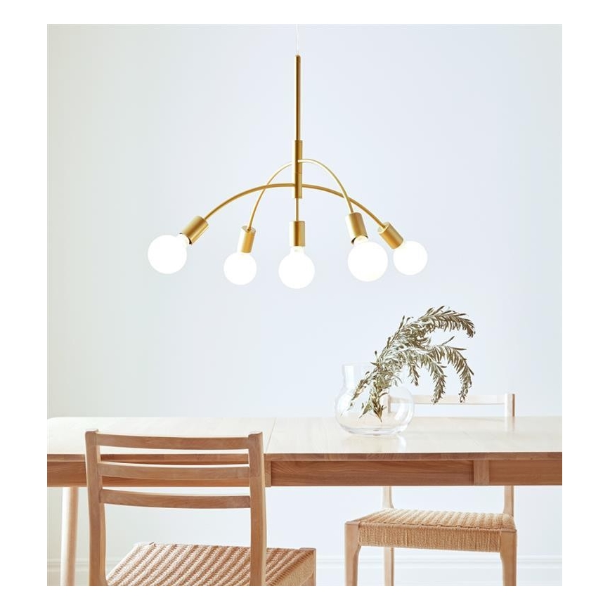 Markslöjd 108287 - Lühter CYGNUS 5xE27/40W/230V kuldne
