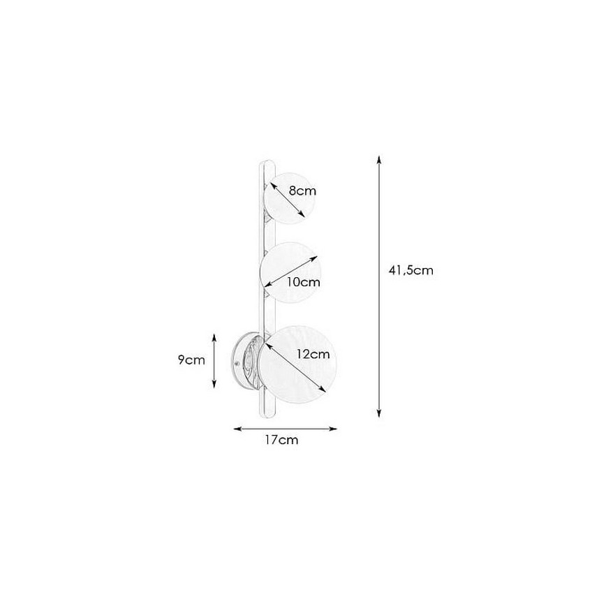Markslöjd 108349 - Seinavalgusti vannituppa PURO 3xG9/20W/230V IP44 must