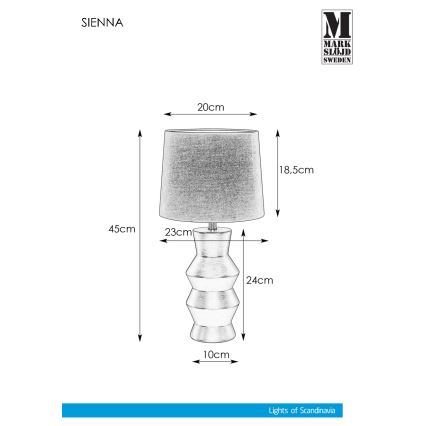 Markslöjd 108448 - Laualamp SIENNA 1xE27/40W/230V valge