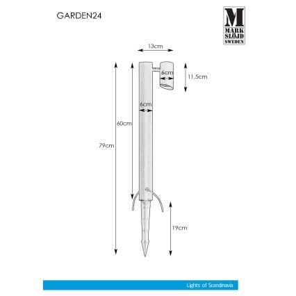 Markslöjd 108485 - LED Välivalgusti GARDEN24 LED/6W/24V 60 cm IP44 must