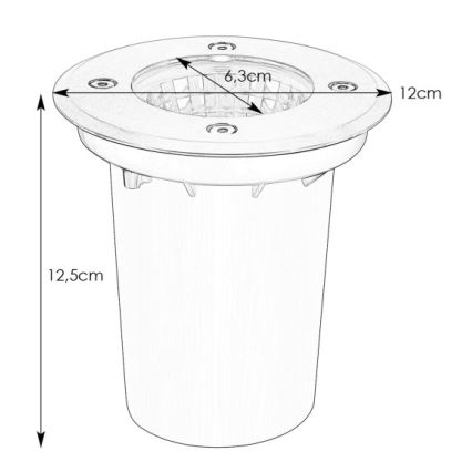 Markslöjd 108536 - GARDEN24 süvistatav LED-välisvalgusti 6,2 W/24 V IP44 mattkroom