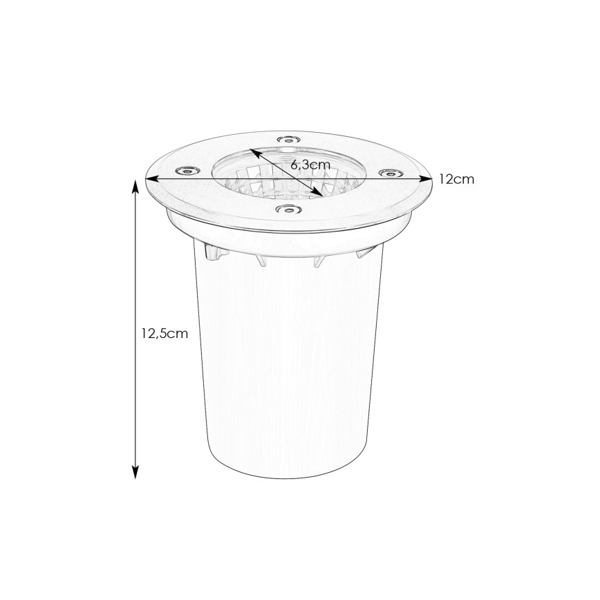 Markslöjd 108537 - GARDEN24 sisseehitatav välisvalgusti LED/9W/24V IP44 mattkroom