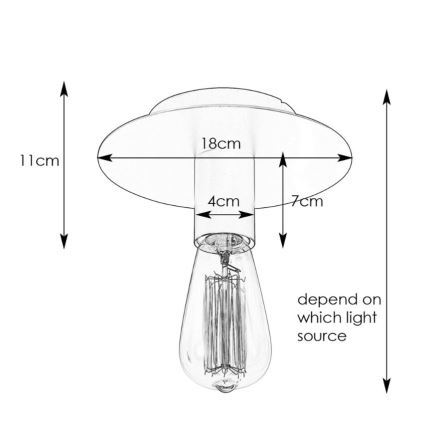 Markslöjd 108541 - Laevalgusti PIATTO 1xE27/40W/230V kuldne