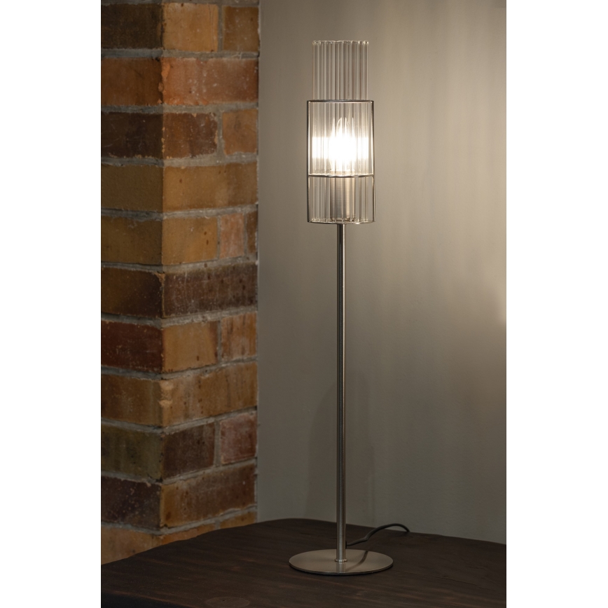Markslöjd 108558 - Laualamp TUBO 1xE14/40W/230V 65 cm läikiv kroom/clear