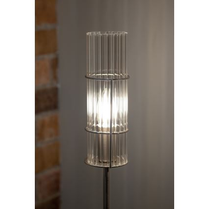 Markslöjd 108558 - Laualamp TUBO 1xE14/40W/230V 65 cm läikiv kroom/clear