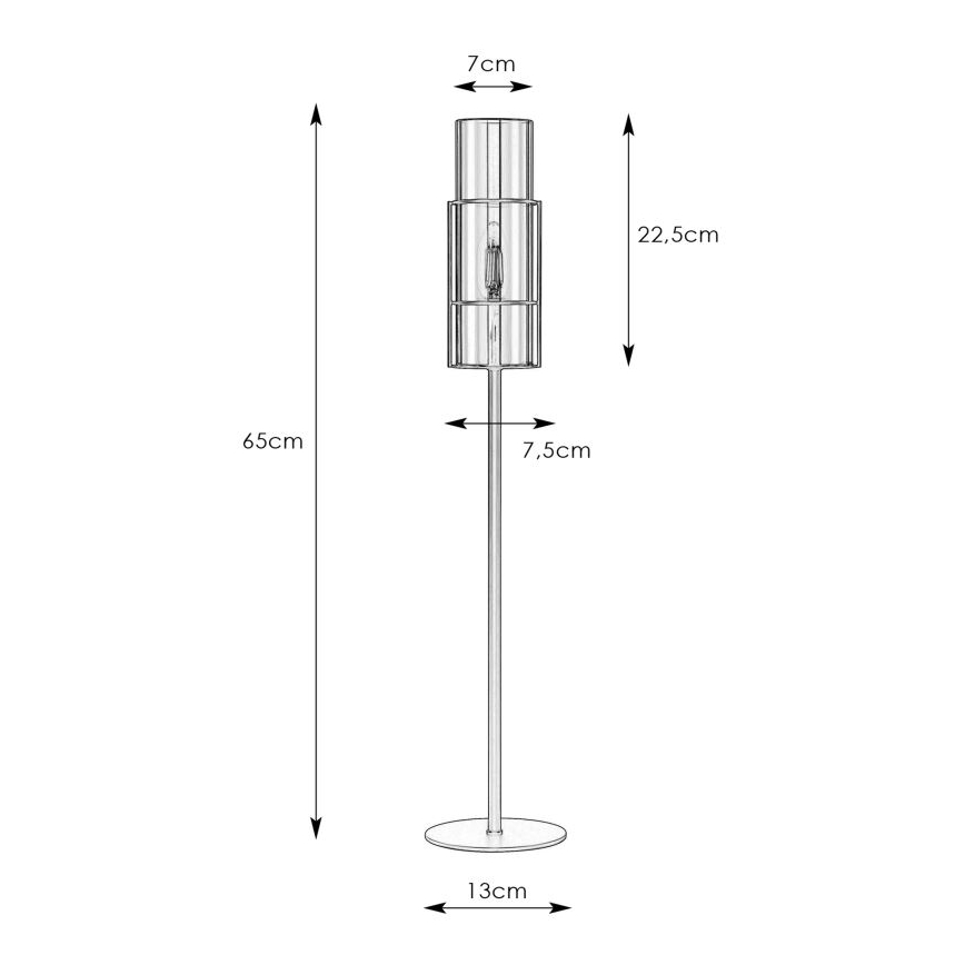 Markslöjd 108560 - Laualamp TORCIA 1xE14/40W/230V 65 cm must