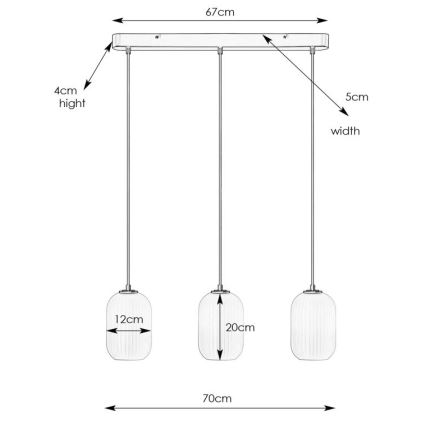 Markslöjd 108563 - Lühter CAVA 3xE14/40W/230V