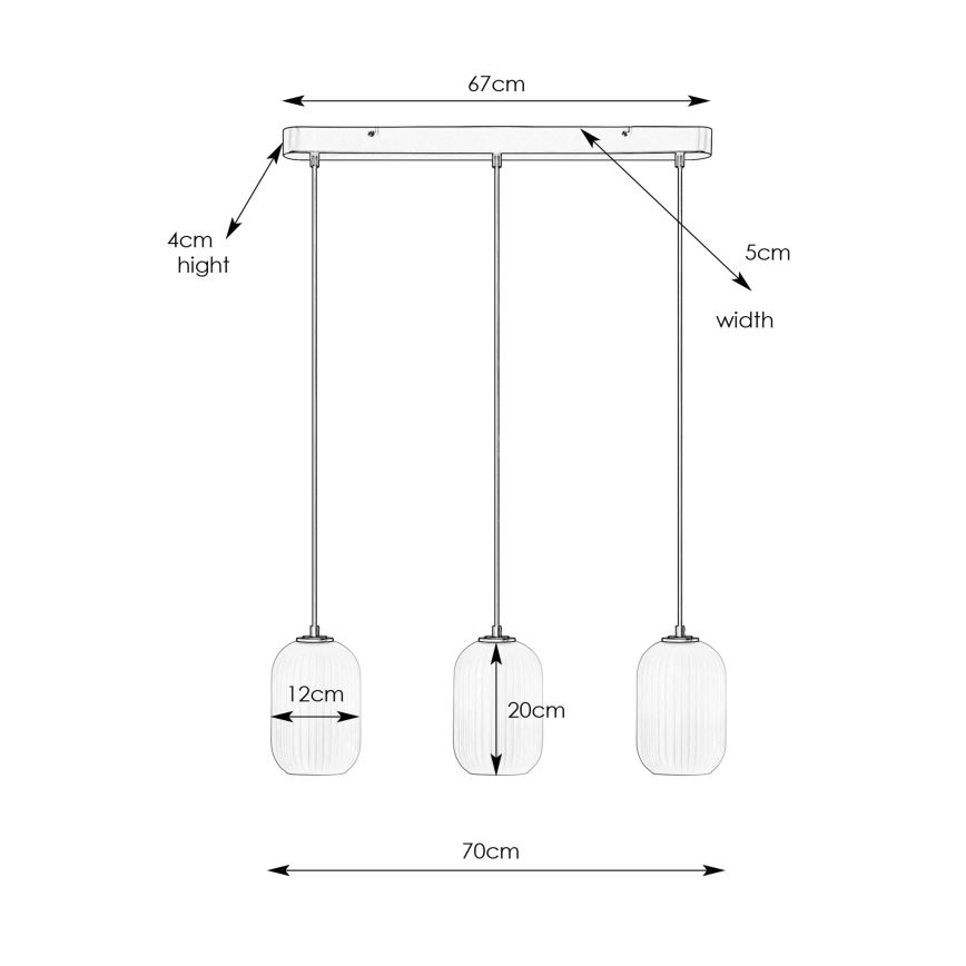 Markslöjd 108563 - Lühter CAVA 3xE14/40W/230V