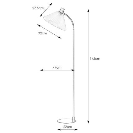 Markslöjd 108568 - Põrandalamp MIRA 1xE27/40W/230V must