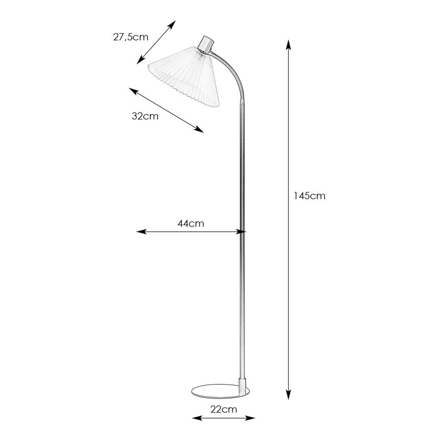 Markslöjd 108568 - Põrandalamp MIRA 1xE27/40W/230V must