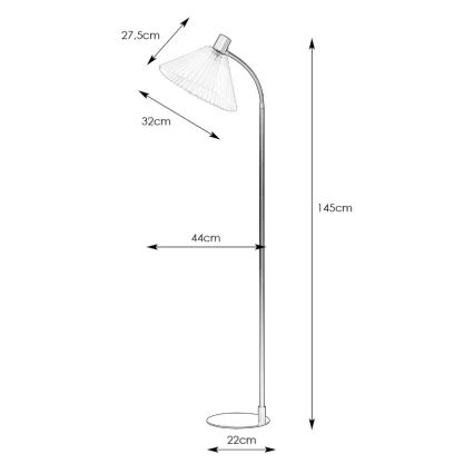 Markslöjd 108569 - Põrandalamp MIRA 1xE27/40W/230V kuldne