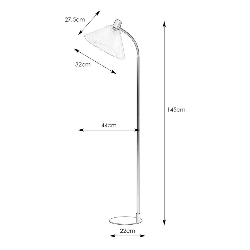 Markslöjd 108569 - Põrandalamp MIRA 1xE27/40W/230V kuldne