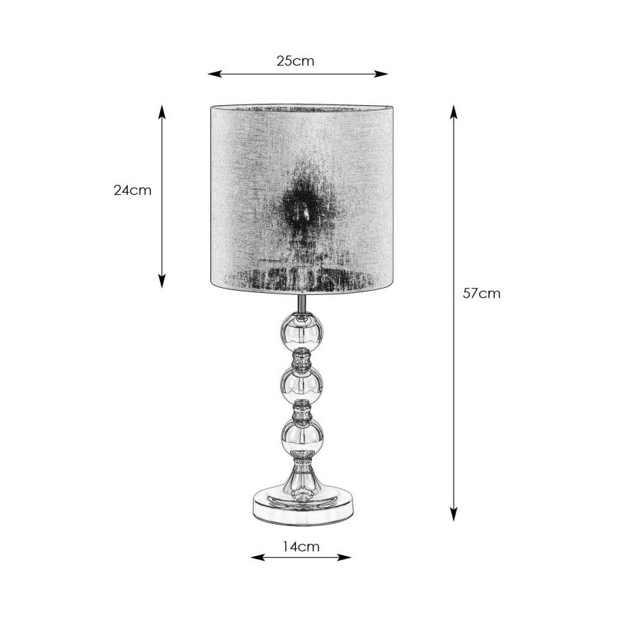 Markslöjd 108574 - Laualamp OCTO 1xE27/40W/230V must/kuldne
