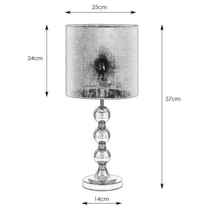 Markslöjd 108575 - Laualamp OCTO 1xE27/40W/230V beež/must