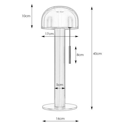 Markslöjd 108576 - Laualamp COSTA 2xG9/18W/230V must/kuldne