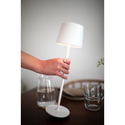 Markslöjd 108654 - LED Hämardatav laetav lamp FIORE LED/2W/5V IP44 38 cm valge