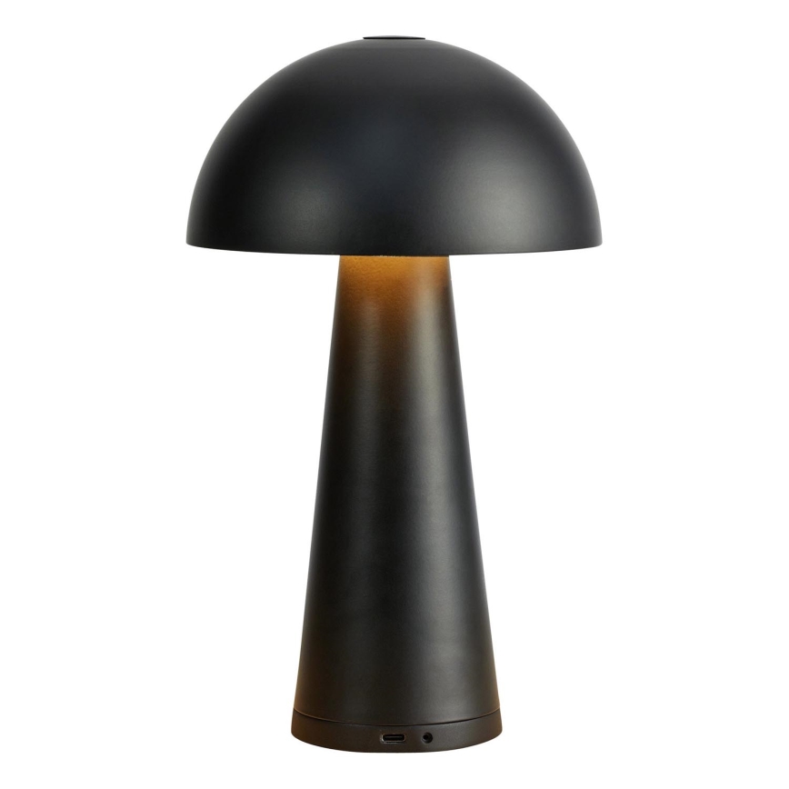 Markslöjd 108655 - LED Hämardatav laetav lamp FUNGI LED/1,5W/5V IP44 must