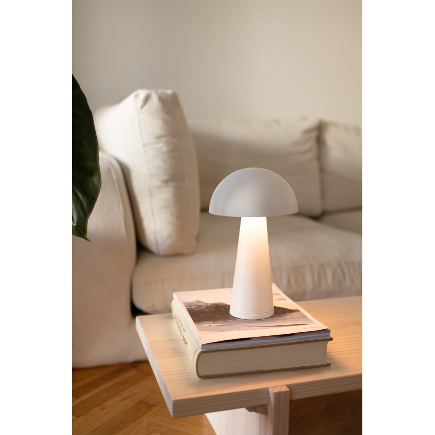 Markslöjd 108656 - LED Hämardatav laetav lamp FUNGI LED/1,5W/5V IP44 valge