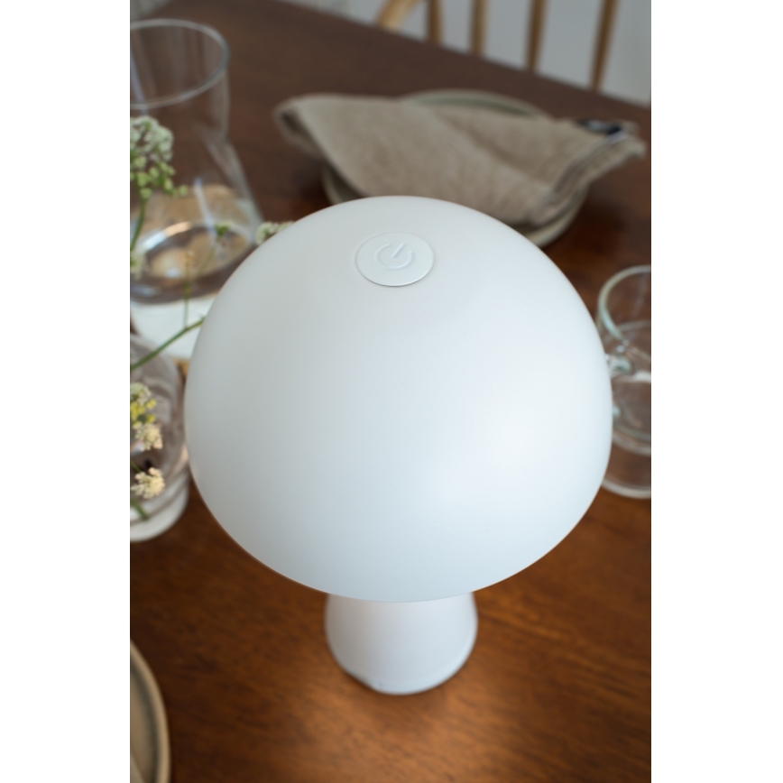 Markslöjd 108656 - LED Hämardatav laetav lamp FUNGI LED/1,5W/5V IP44 valge