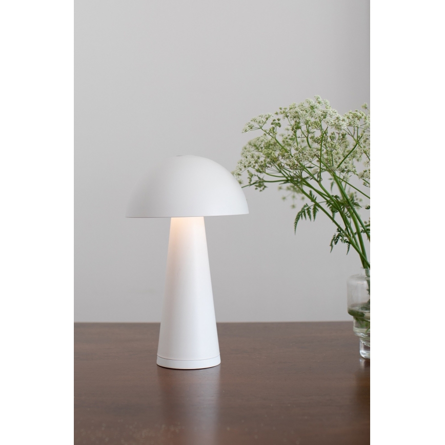 Markslöjd 108656 - LED Hämardatav laetav lamp FUNGI LED/1,5W/5V IP44 valge