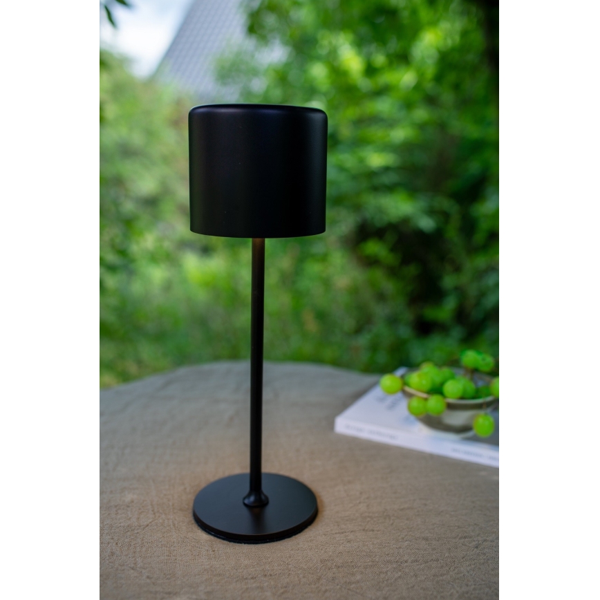 Markslöjd 108657 - LED Hämardatav laetav laualamp FILO LED/2W/5V IP44 30 cm must