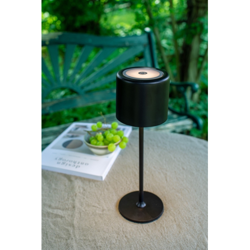 Markslöjd 108657 - LED Hämardatav laetav laualamp FILO LED/2W/5V IP44 30 cm must