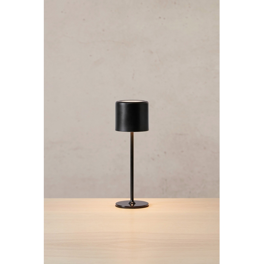 Markslöjd 108657 - LED Hämardatav laetav laualamp FILO LED/2W/5V IP44 30 cm must