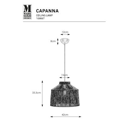 Markslöjd 108667 - Lühter CAPANNA 1xE27/40W/230V messing