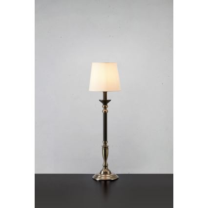 Markslöjd 108680 - Laualamp GENT 1xE27/40W/230V matt kroom/must/valge