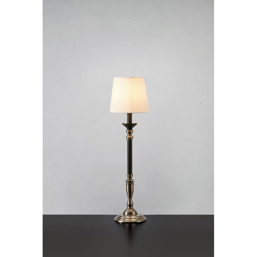 Markslöjd 108680 - Laualamp GENT 1xE27/40W/230V matt kroom/must/valge