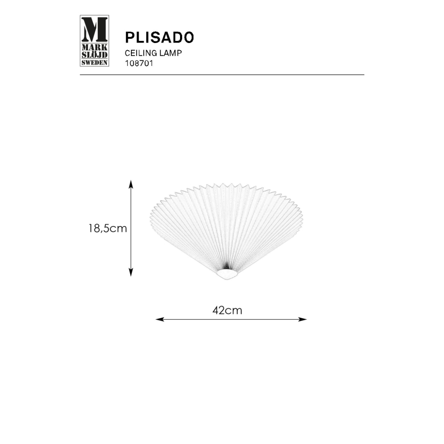 Markslöjd 108701 - Laevalgusti PLISADO 3xE14/40W/230V d. 42 cm valge