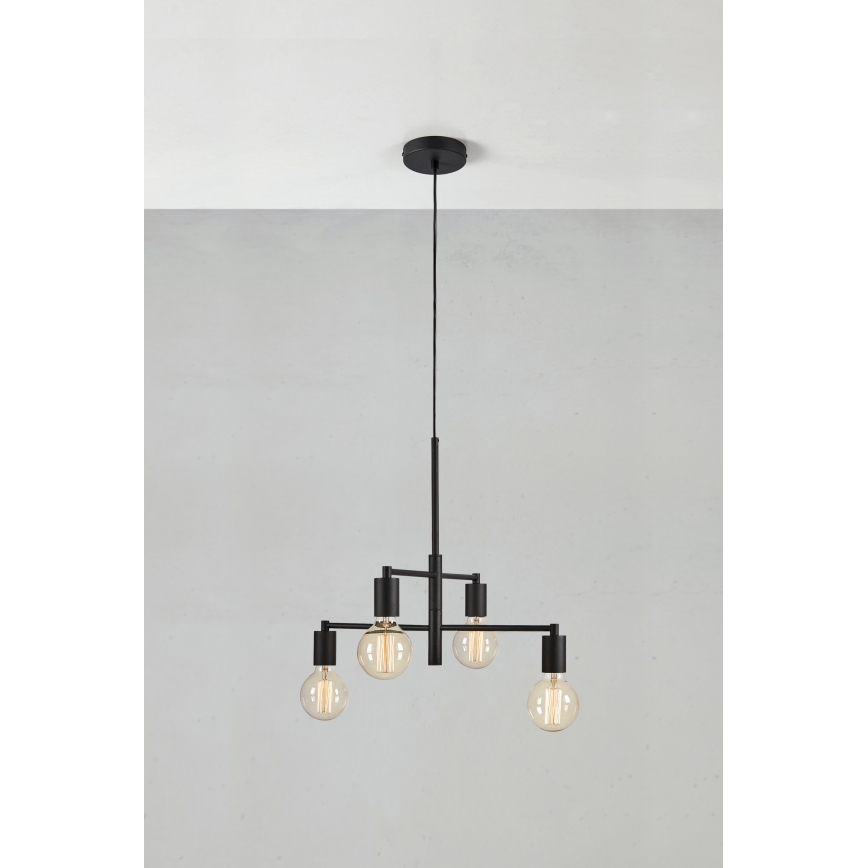 Markslöjd 108716 - Lühter CIELO 4xE27/40W/230V must