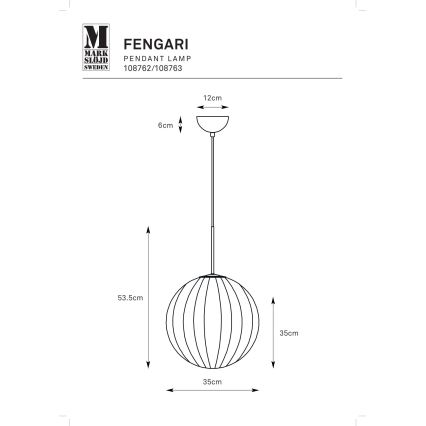Markslöjd 108763 - Lühter FENGARI 1xE14/40W/230V beež