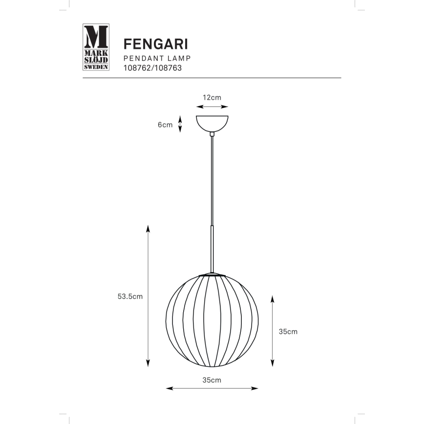 Markslöjd 108763 - Lühter FENGARI 1xE14/40W/230V beež