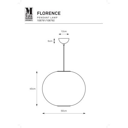Markslöjd 108791 - Lühter FORENCE 1xE27/40W/230V d. 50 cm must