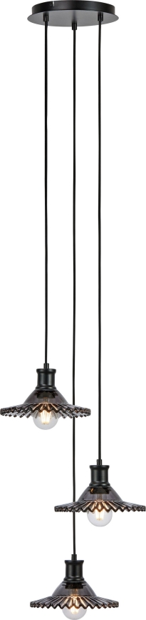 Markslöjd 108853 - Lühter NOVIA 3xE27/40W/230V must/suitsune