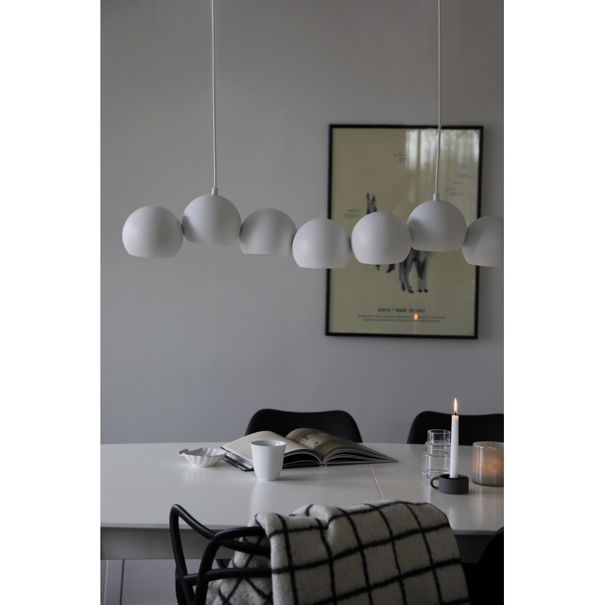 Markslöjd 108859 - Lühter CUPOLO 7xE14/40W/230V valge