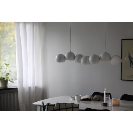 Markslöjd 108859 - Lühter CUPOLO 7xE14/40W/230V valge