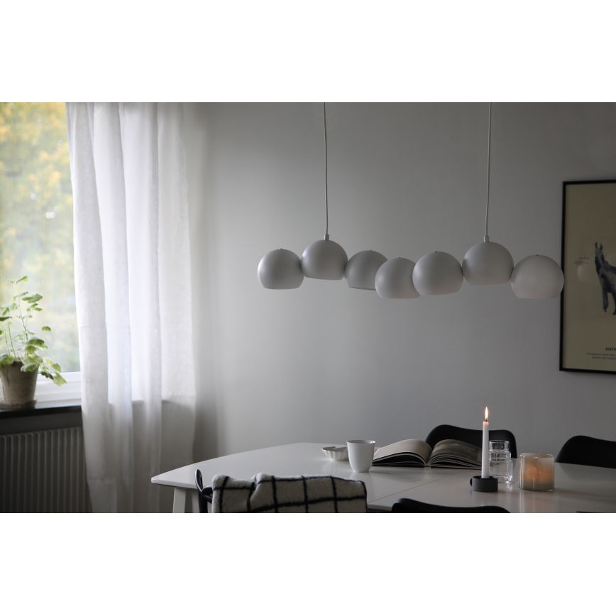 Markslöjd 108859 - Lühter CUPOLO 7xE14/40W/230V valge