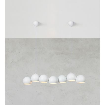 Markslöjd 108859 - Lühter CUPOLO 7xE14/40W/230V valge