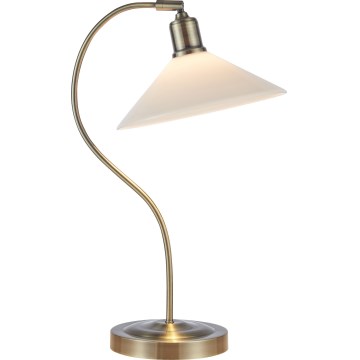 Markslöjd 108863 - Laualamp VELA 1xE27/40W/230V messing/valge