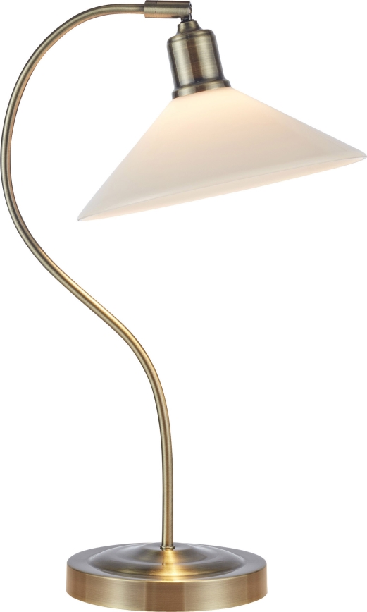 Markslöjd 108863 - Laualamp VELA 1xE27/40W/230V messing/valge