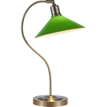 Markslöjd 108864 - Laualamp VELA 1xE27/40W/230V messing/roheline