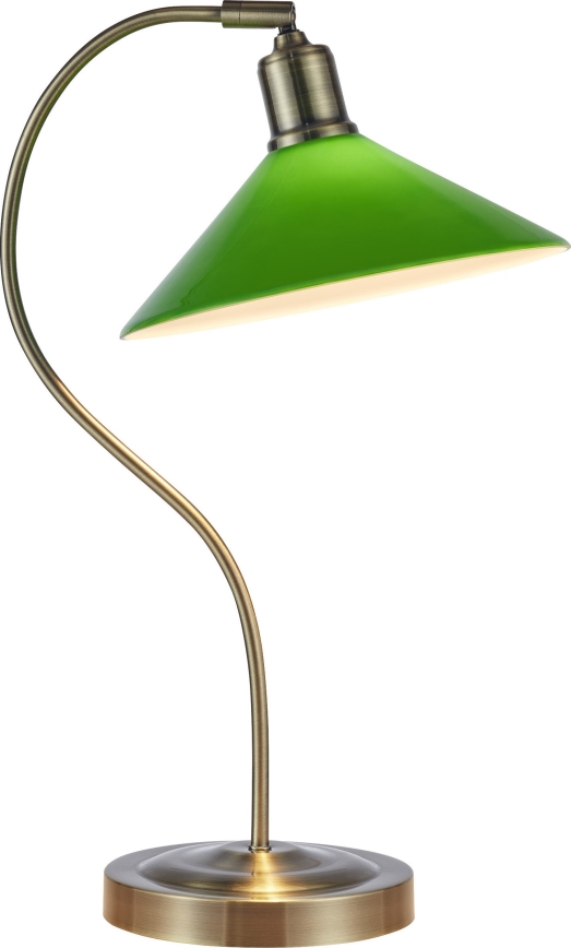 Markslöjd 108864 - Laualamp VELA 1xE27/40W/230V messing/roheline