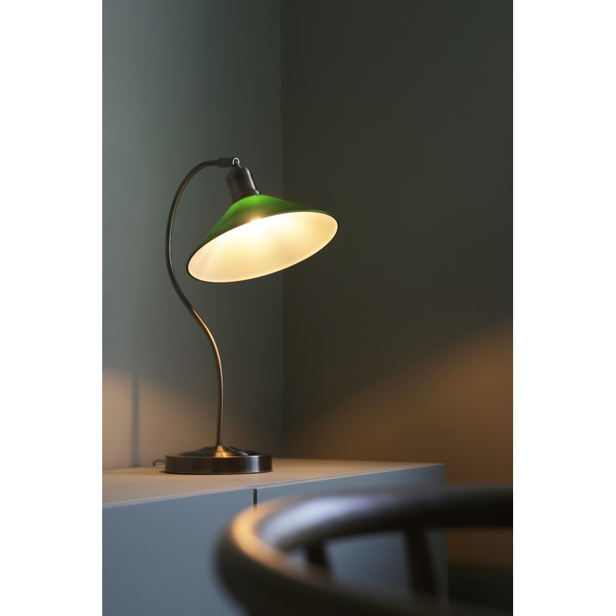 Markslöjd 108864 - Laualamp VELA 1xE27/40W/230V messing/roheline